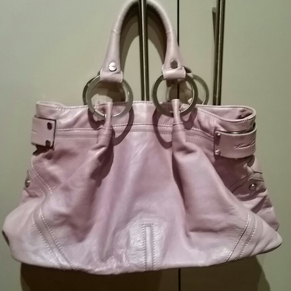 Kenneth Cole Pearlized Pink Leather Purse